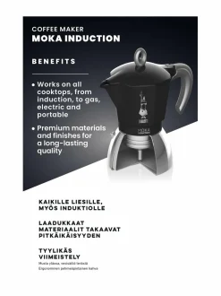 2 kupin Moka Express Induction -mutteripannu induktioliedelle
