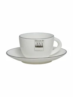 À Table -espressokuppi 0,07 l ja Ligne Noir -lautanen