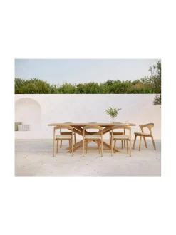 Bok ulkokaluste ruokapöydän tuoli, teak