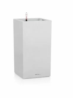 Canto Stone Valkoinen Altakasteluruukku 40x40cm, korkeus 76cm + rullalevy