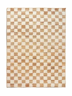 Check Wool Jute -matto, 140 x 200 cm