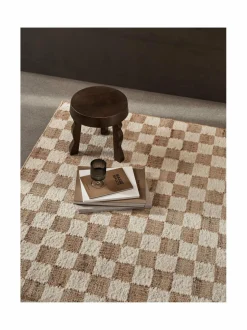 Check Wool Jute -matto, 140 x 200 cm