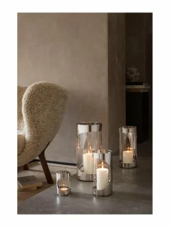 Chrome Contours -kynttilälyhty 34 cm