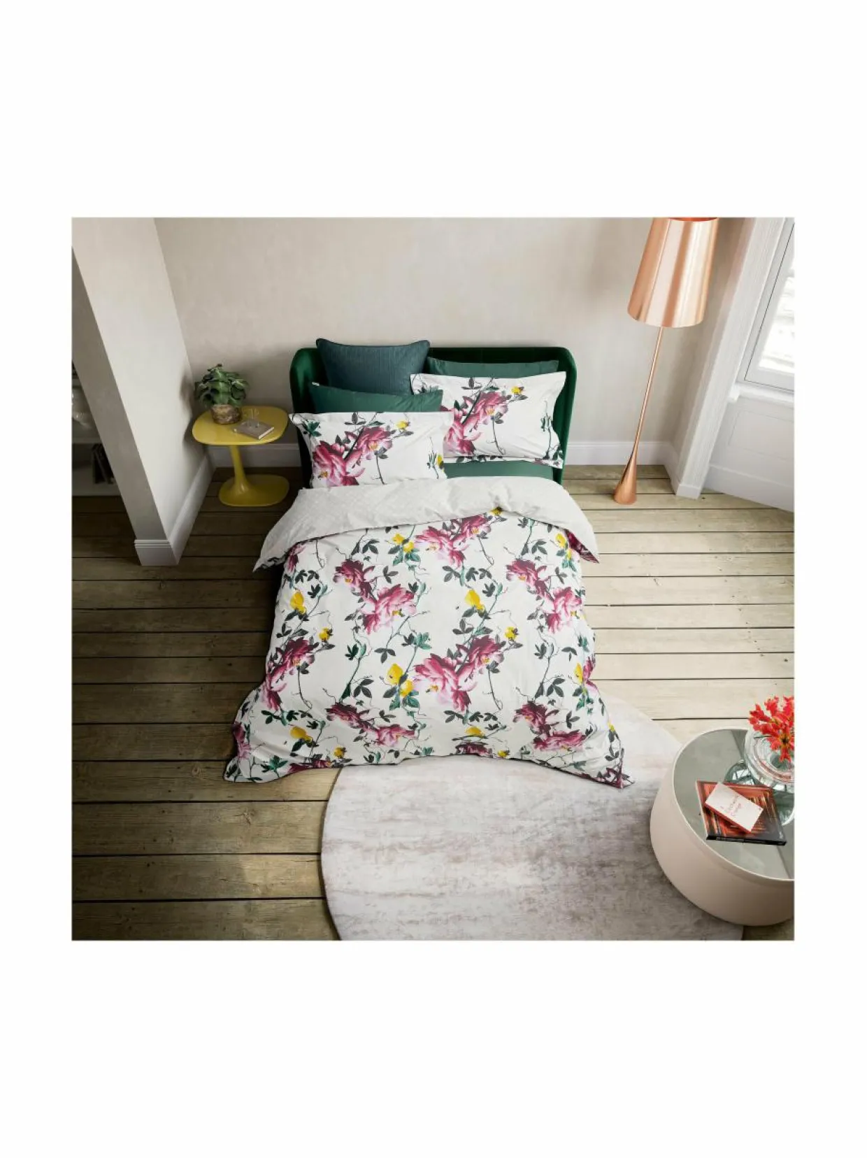 Citrus Bloom -pussilakanasetti puuvillaperkaalista