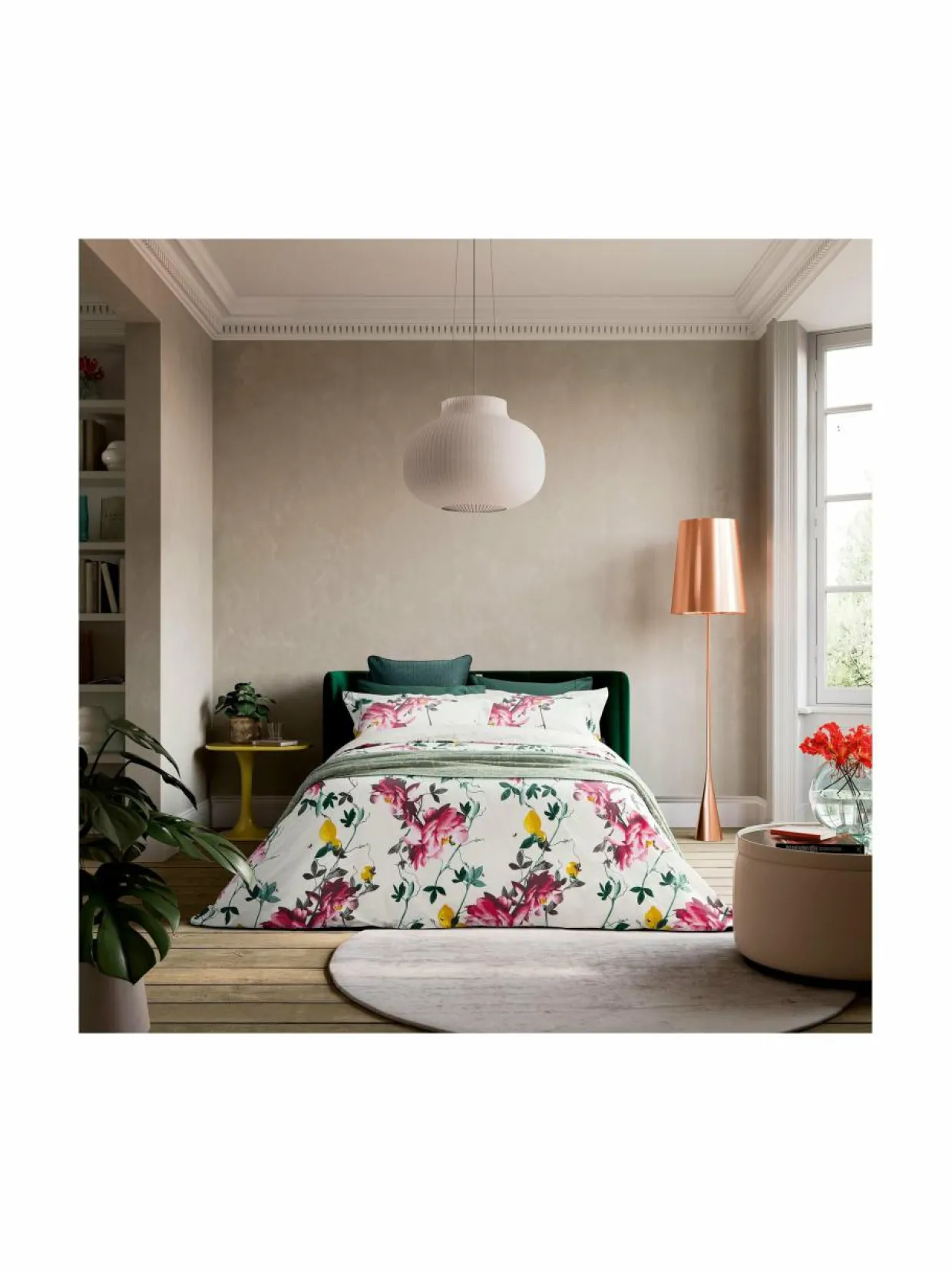 Citrus Bloom -pussilakanasetti puuvillaperkaalista