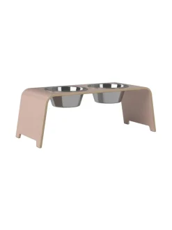 dogBar® Classic korotettu ruokakuppiteline - Vanha roosa