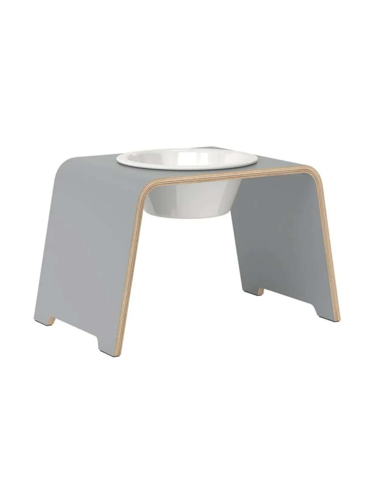 dogBar® Single korotettu ruokakuppi - Harmaa