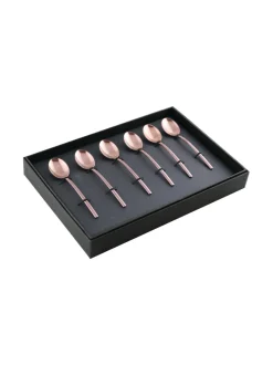 Due Bronzo kahvilusikka 6 kpl lahjapakkauksessa