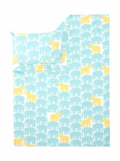 Elefantti Vapaa -vauvan pussilakanasetti