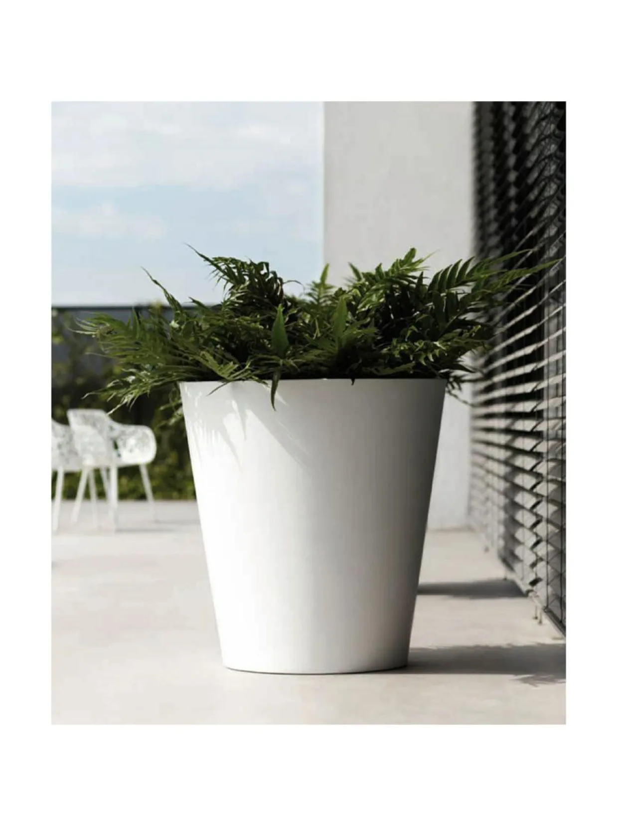 Elho Pure Straight Valkoinen Ruukku ⌀ 50 x K 51 cm