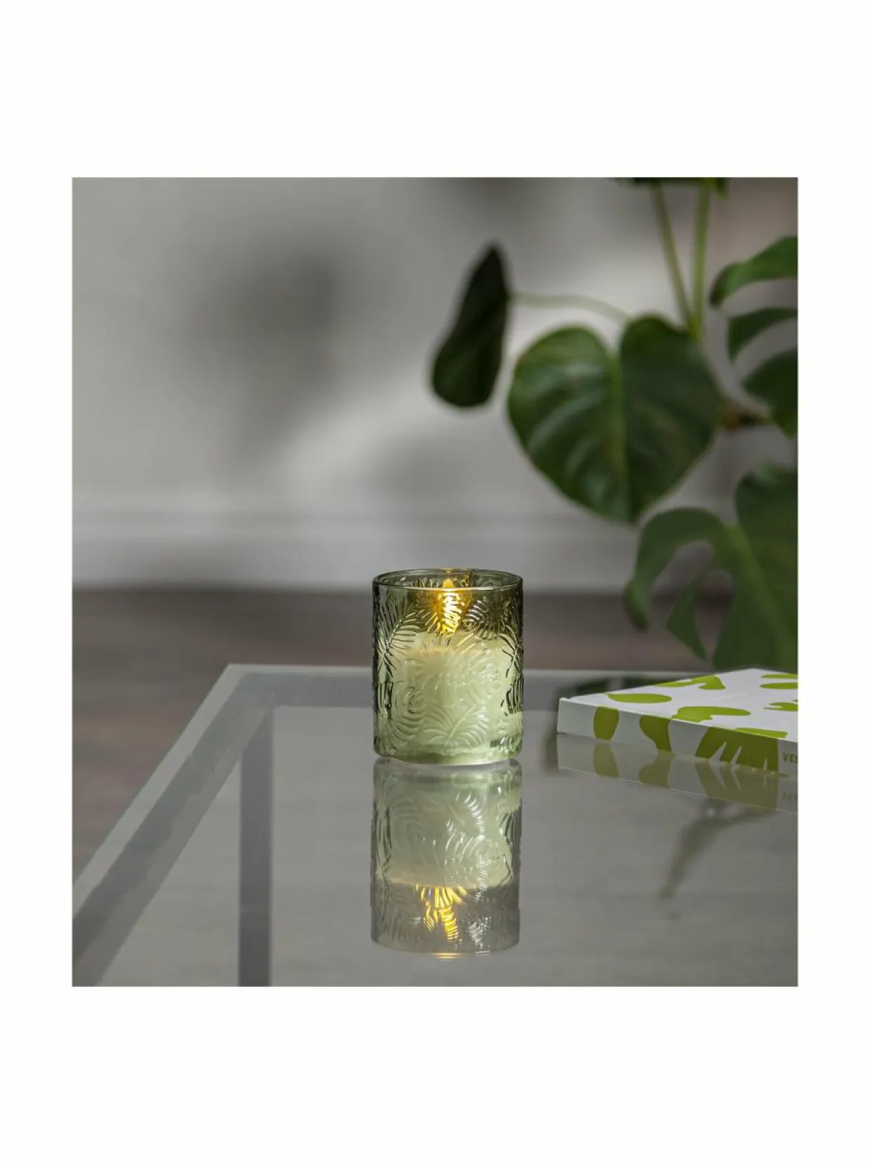 Flamme Leaf LED -kynttilä 8,5 x 8,5 x 10 cm