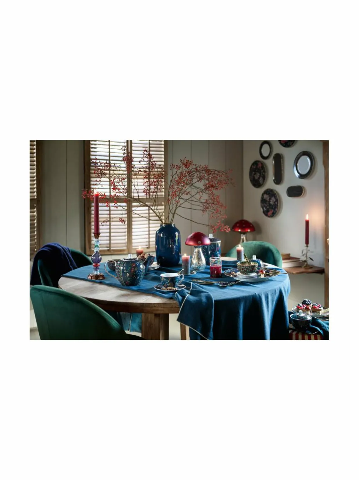 Flower Blues XL -posliinimuki 450 ml