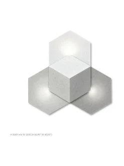 Heksagon valoelementti 3 harmaasävyt