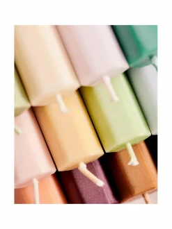 Hexagon Candle Pastel -steariinikynttilä, 4 kpl