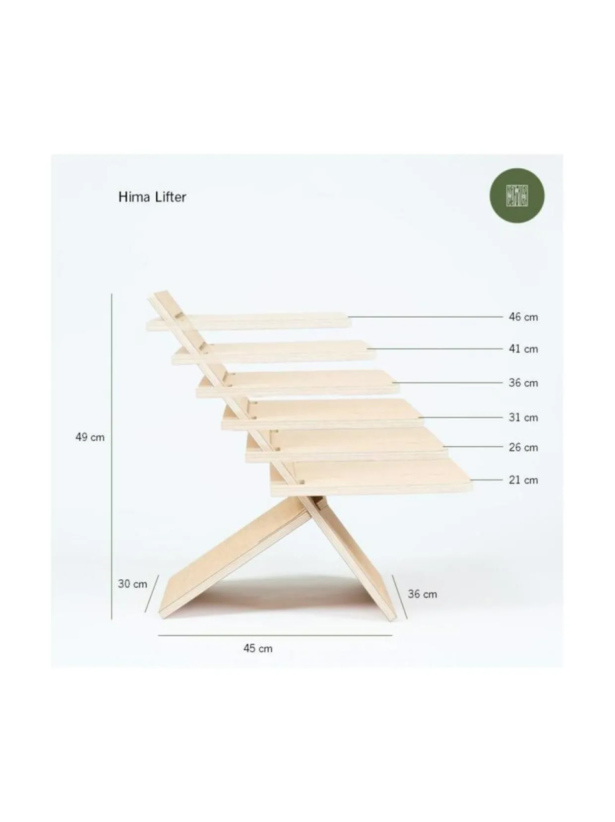 Hima Lifter seisomatyötaso - Gloss Black