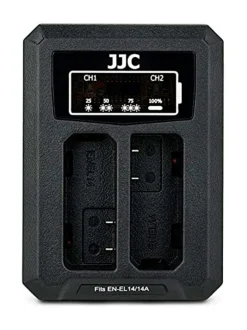 JJC DCH-ENEL14A USB Dual Battery Charger -tuplalaturi (Nikon EN-EL14)