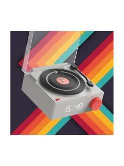 Kaiutin Ja Herätyskello Retro Levysoitin