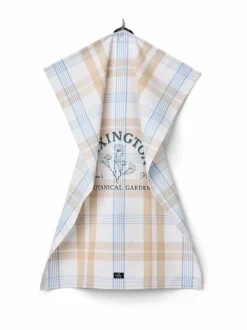 Kasviaiheinen ruudullinen keittiöpyyhe 50 x 70 cm