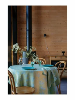 Kesäkukka-pellavapöytäliina 145 x 260 cm