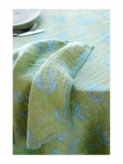 Kesäkukka-pellavapöytäliina 145 x 260 cm