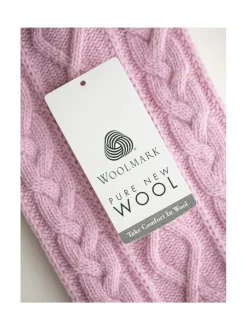 Koiran neule, palmikko, pinkki