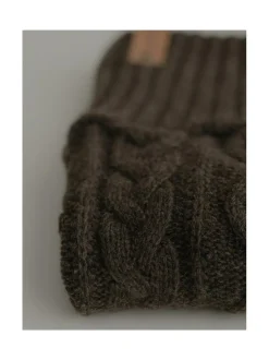 Koiran neule, palmikko, ruskea