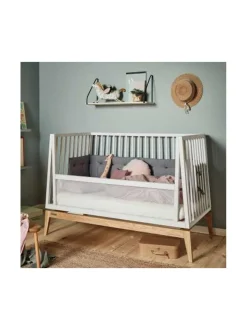 Leander Luna Pinnasänky muunnossarjalla 120x60cm - Valkoinen/Tammi