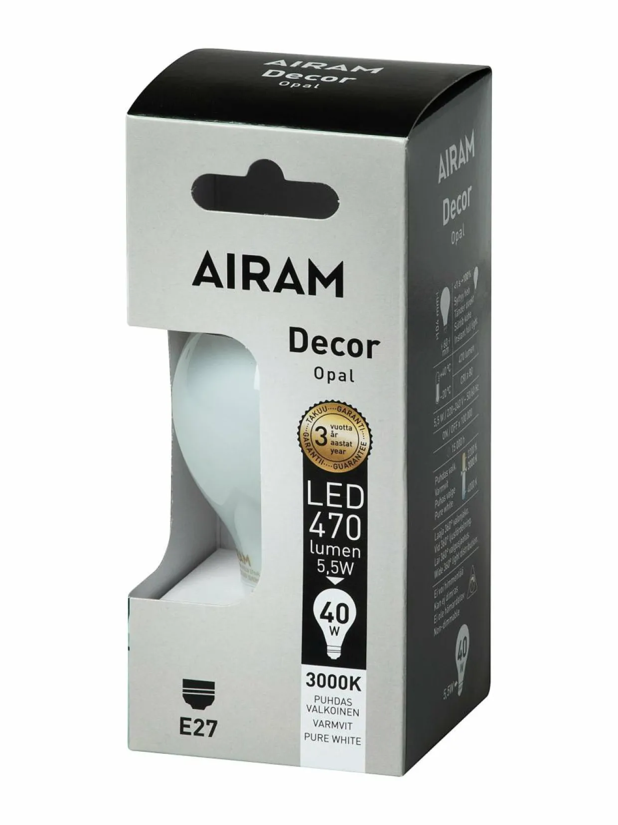 LED Decor Classic Opal E27 -lamppu