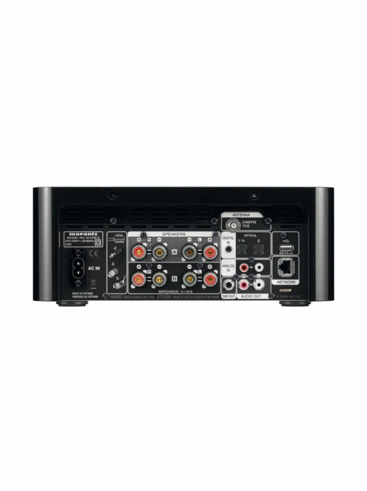 Marantz M-CR612 yhdistelmälaite, musta