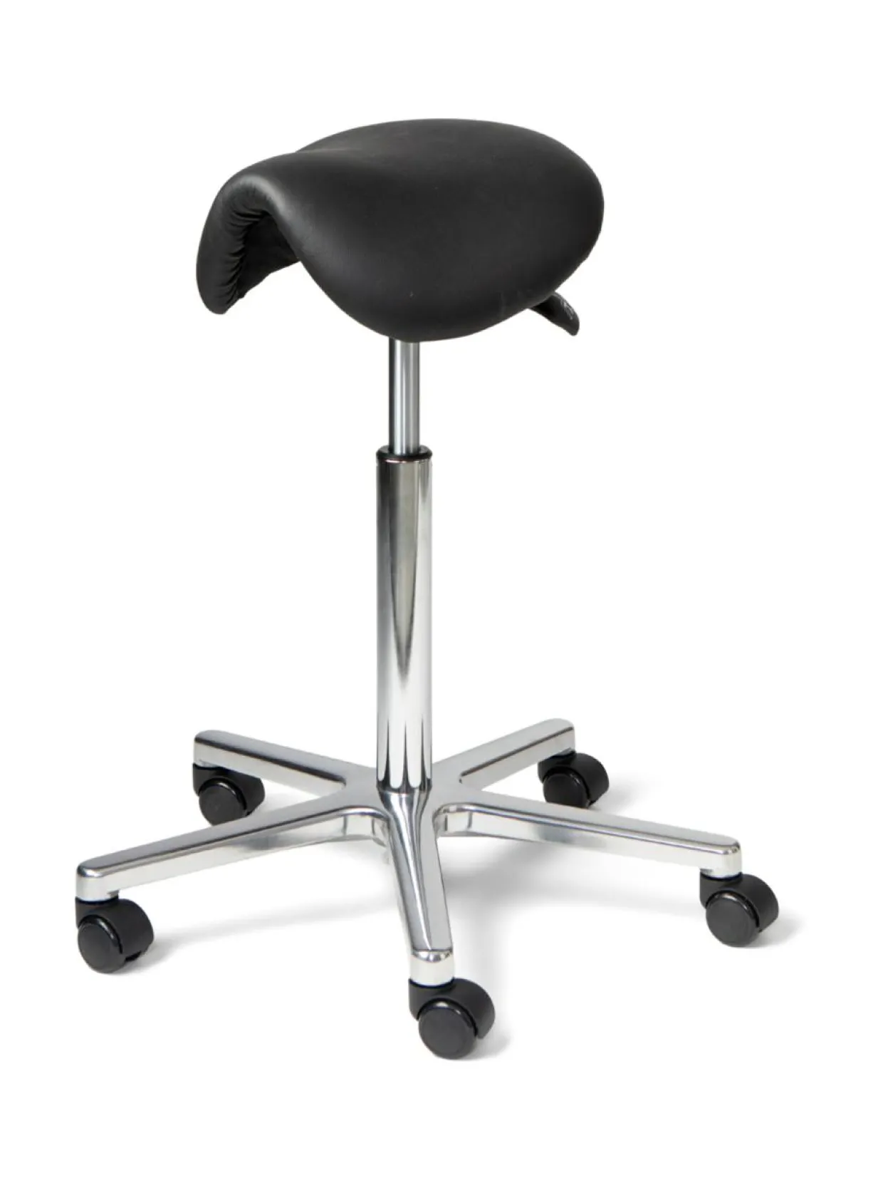 Matilda satulatuoli, musta nahkaverhoilu