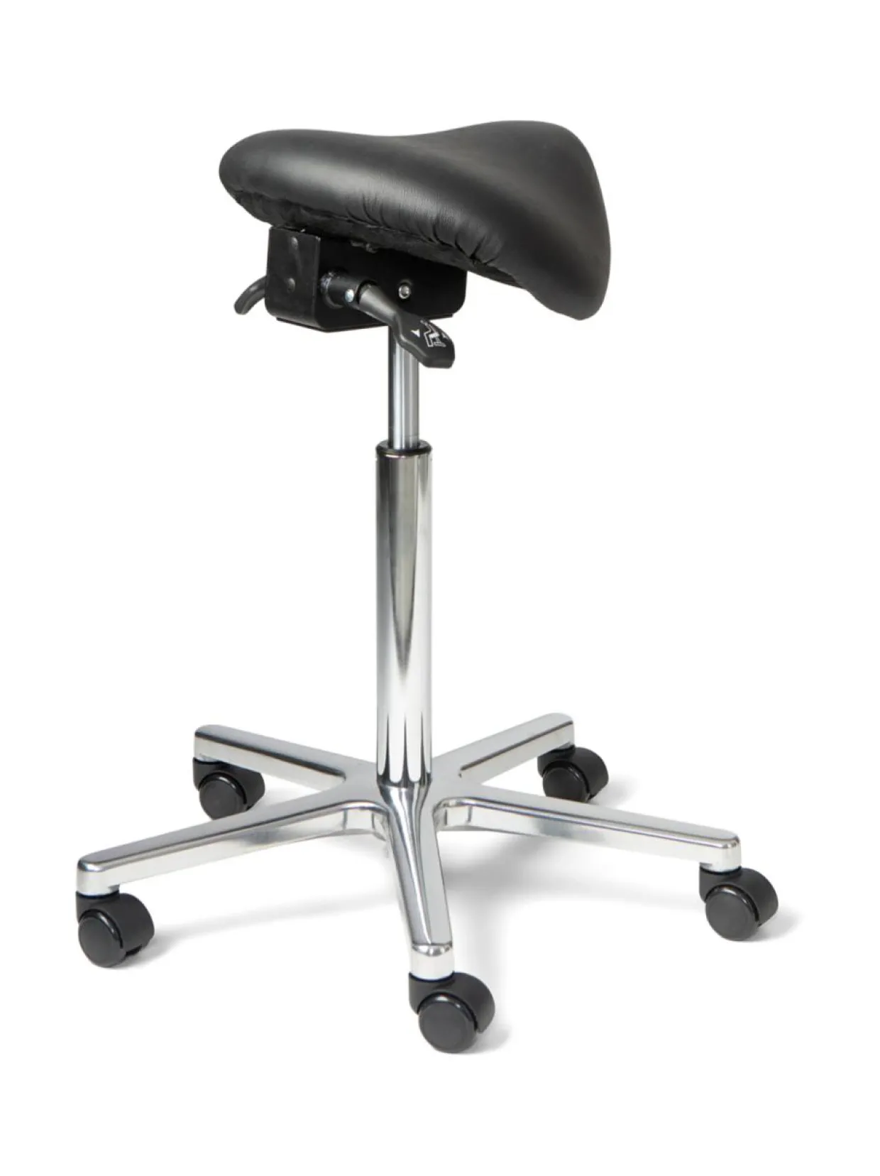 Matilda satulatuoli, musta nahkaverhoilu