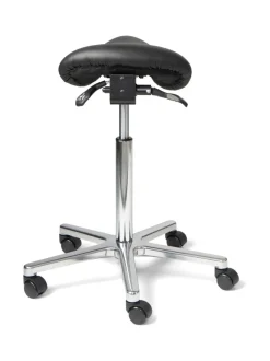 Matilda satulatuoli, musta nahkaverhoilu