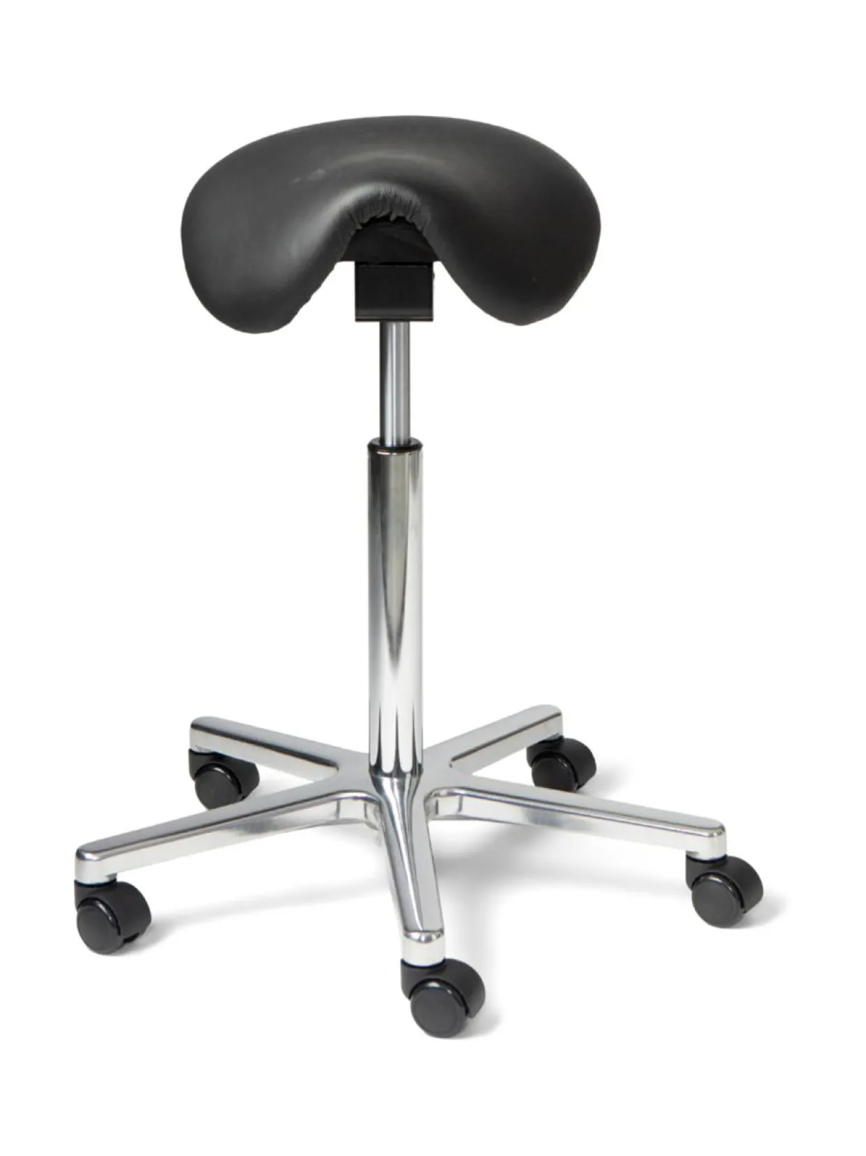 Matilda satulatuoli, musta nahkaverhoilu