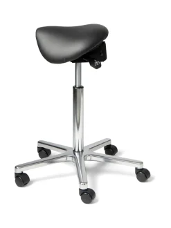 Matilda satulatuoli, musta nahkaverhoilu