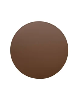 Nahkainen pöytätabletti pyöreä, ruskea