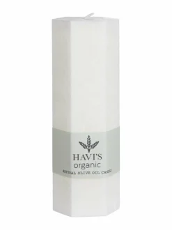 Olive Oil Stearin Hexagon -kynttilä 5 x 15 cm