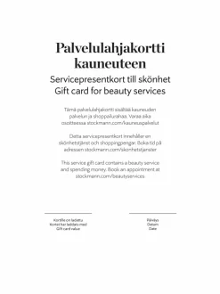 Palvelulahjakortti kauneuteen