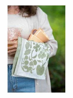 Puutarha- keittiöpyyhe/servietti pellavasekoitteesta