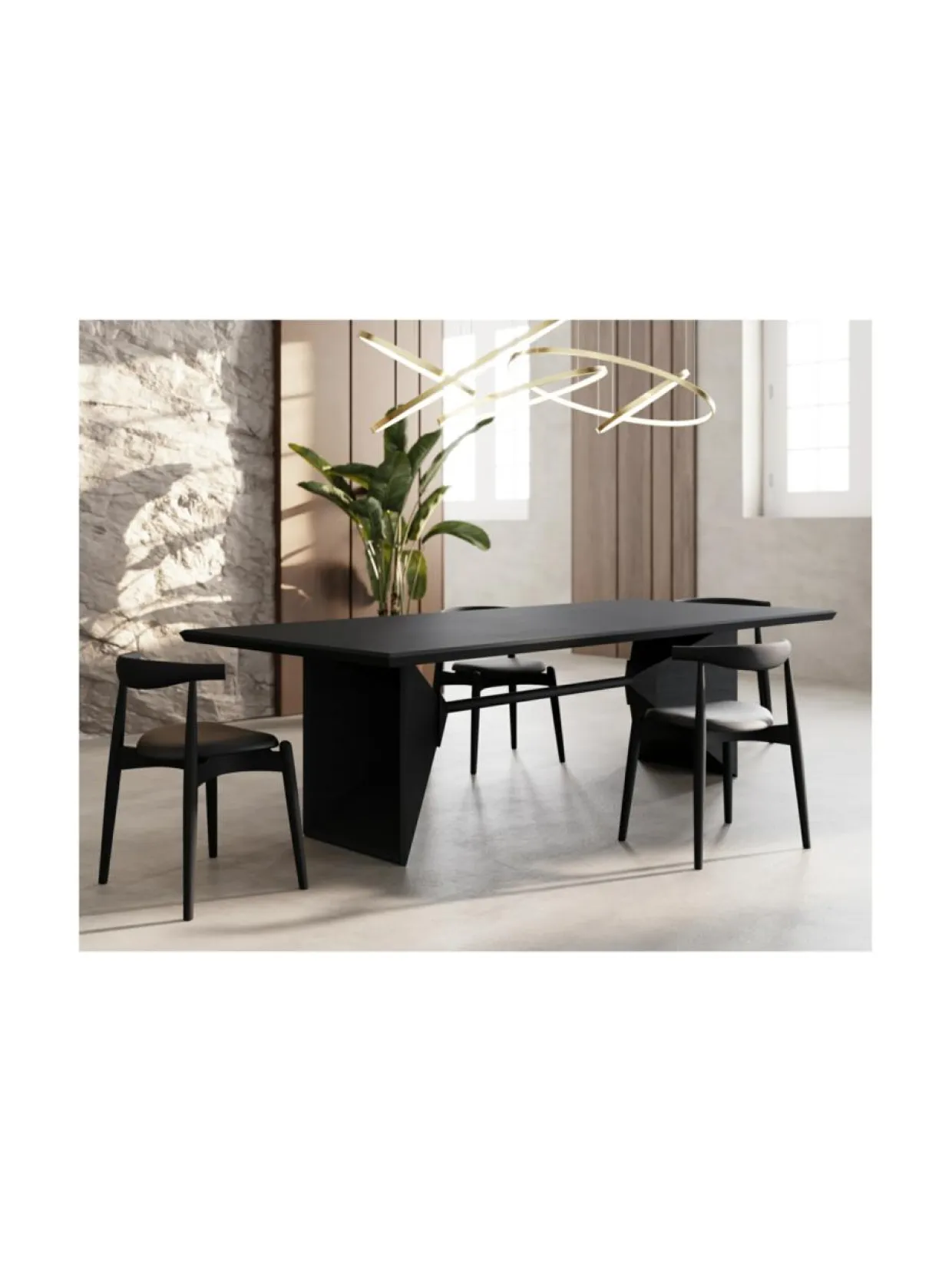 Pyramis-ruokapöytä 250 x 110 x 74 cm