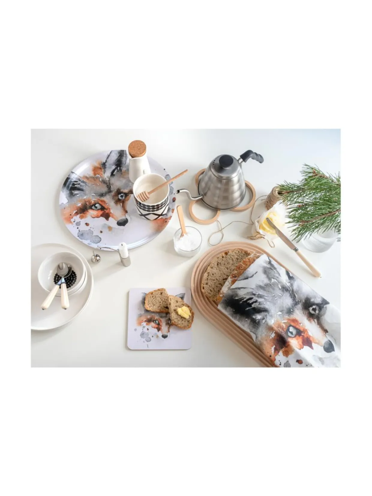 Pyöreä tarjotin Kettu halk. 35 cm