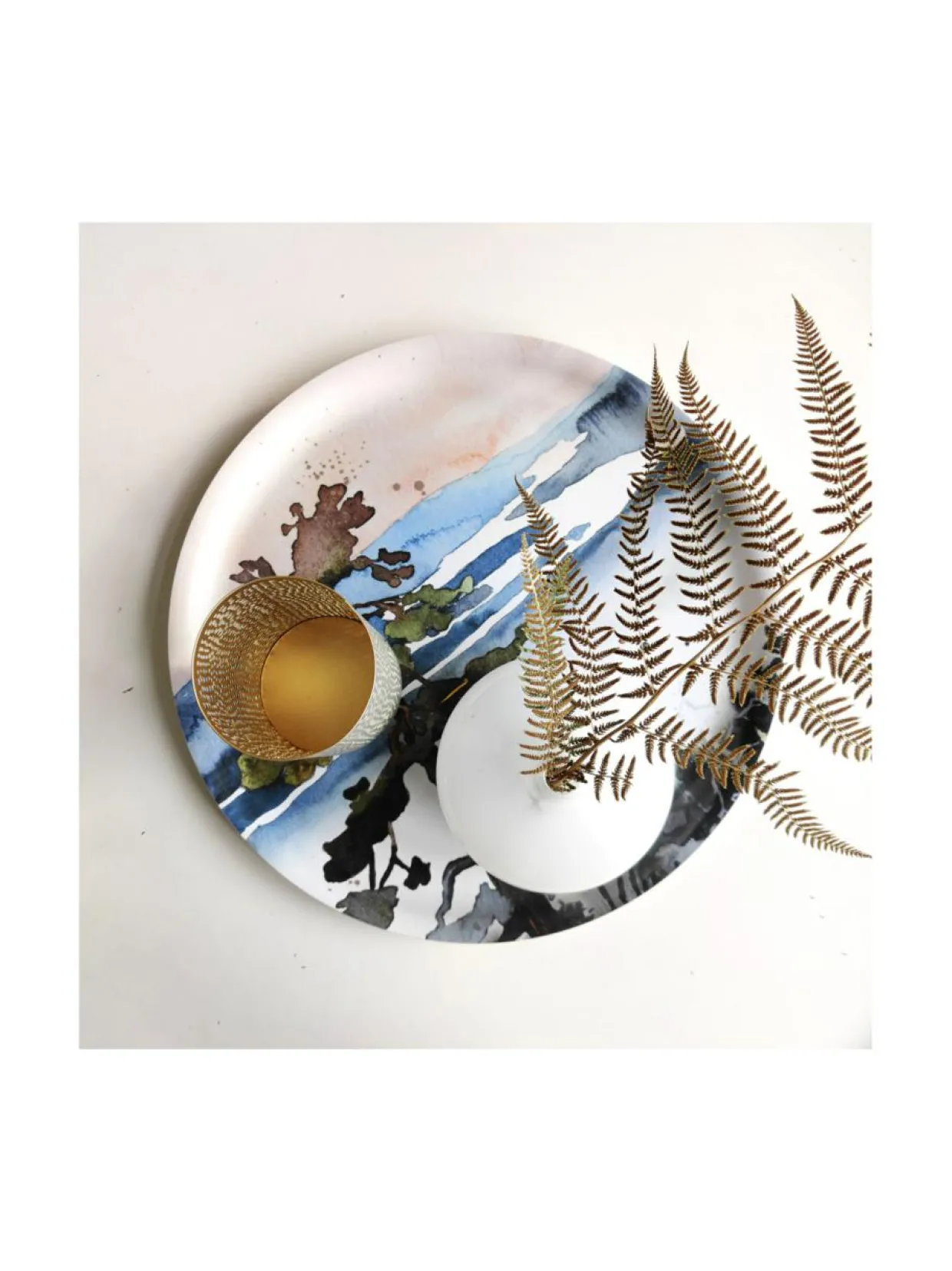 Pyöreä tarjotin Kuninkaanlaavu halk. 35 cm