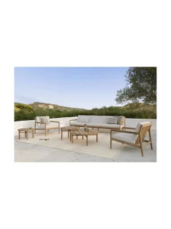 Quatro ulkokaluste sohvapöytä, teak