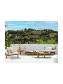 Quatro ulkokaluste sohva-/sivupöytä