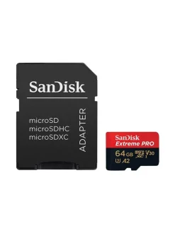 SanDisk Extreme Pro 64GB MicroSDXC (170MB/s) UHS-I (U3 / V30 / A2 / C10) muistikortti