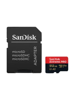 SanDisk Extreme Pro 512GB MicroSDXC (200MB/s) UHS-I (U3 / V30 / A2 / C10) muistikortti
