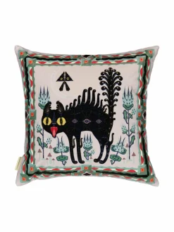 Scary Cat Velvet Cushion Cover -tyynynpäällinen