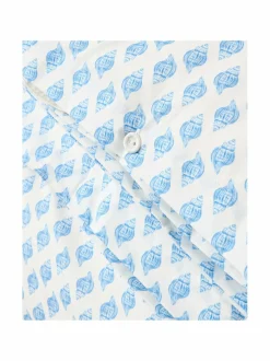Shell Printed Cotton Poplin -pussilakanasetti