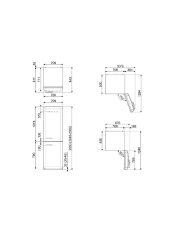 Smeg FAB38RRD5 jääkaappipakastin, punainen oikeakätinen