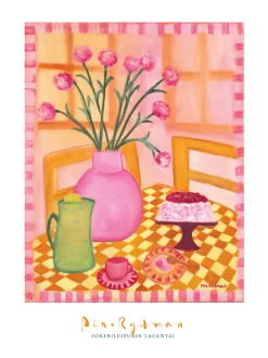 Sokerileipurin lauantai, öljyvärimaalaus, 100x80 cm, Pia Rydman