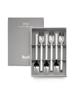 Stile by Pininfarina-kakkuhaarukka 6 kpl lahjapakkauksessa